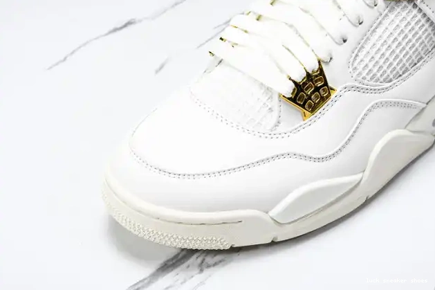 Rep LUCY Gold Metallic AQ9129-170 Jordan Retro 4 0423
